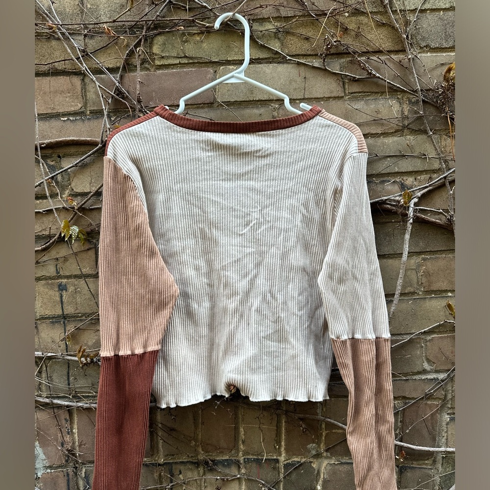 Y2K Ribbed Colourblock Long Sleeve - Picture 4 of 4